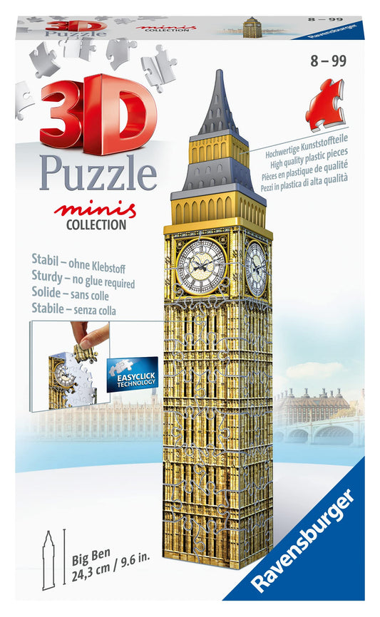Ravensburger Puzzle 3D Mini Big Ben 54 pcs – Monument Londres
