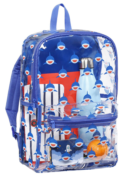 Sac à Dos Maternelle Viquel BABY KAWAII SHARK Bleu Transparent - vue 2