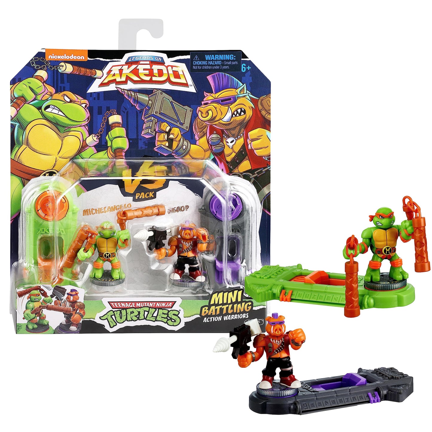 Lansay Akedo Tortues Ninja Coffret Duel V2 – Combattants miniatures