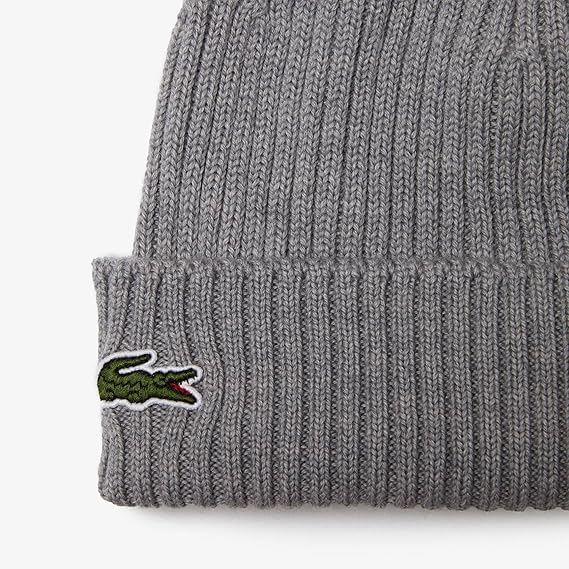 Lacoste – Bonnet mixte en tricot Noir – Taille unique – Élégance et confort premium