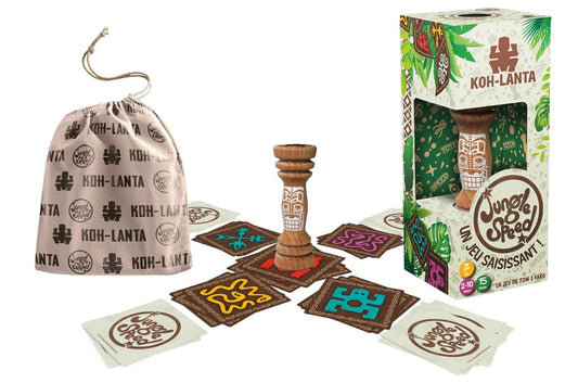Jungle Speed Koh-Lanta – Jeu de société en bois éco-responsable | 2 à 10 joueurs dès 7 ans | Édition française