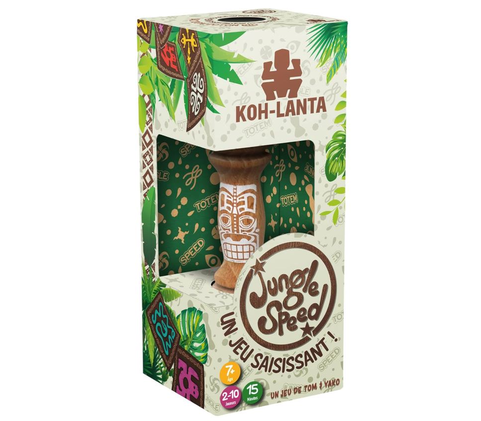 Jungle Speed Koh-Lanta – Jeu de société en bois éco-responsable | 2 à 10 joueurs dès 7 ans | Édition française