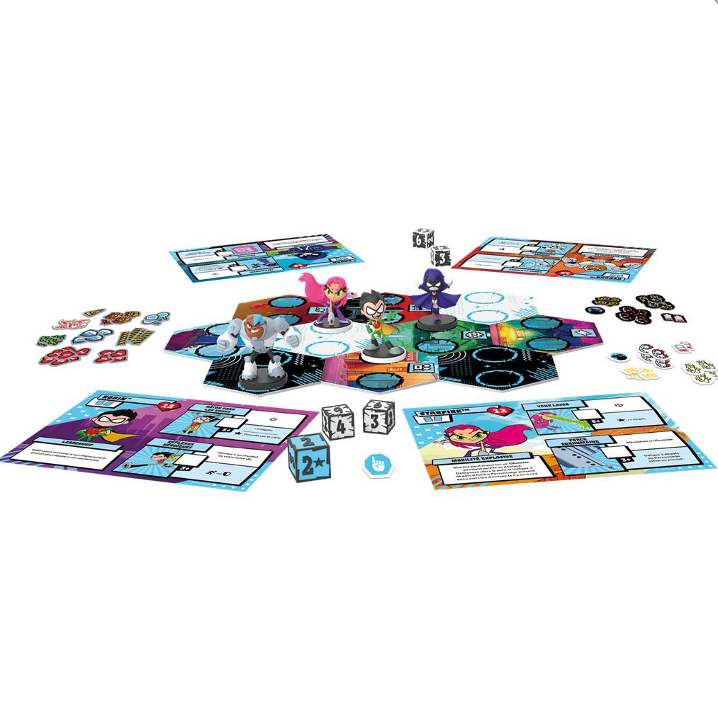 Teen Titans GO! Mayhem – Jeu de Société Stratégique avec Figurines Pré-peintes – 2 à 4 Joueurs – Dès 10 Ans – Version Française