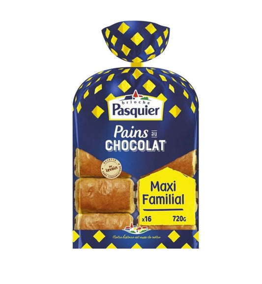 BRIOCHE PASQUIER – Pains au Chocolat Moelleux 720g (Lot de 3) – Viennoiserie Familiale Prête à Déguster