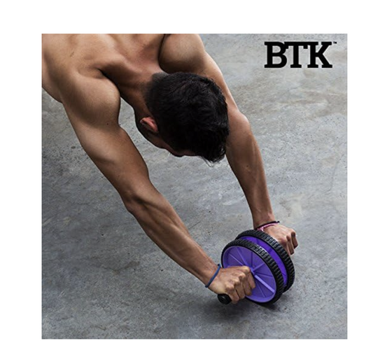 BTK Roue abdominale 17 cm – AB Exerciser – Renforcement du gainage – Violet