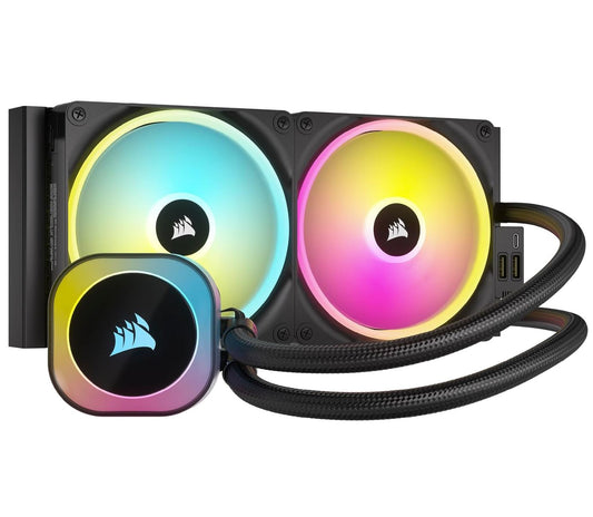 CORSAIR iCUE LINK H115i RGB Liquid CPU Cooler - 280mm AIO - Ventilateurs QX140 RGB - Convient à Intel® LGA 1700, AMD® AM5 - Hub Système iCUE LINK Inclus - Noir