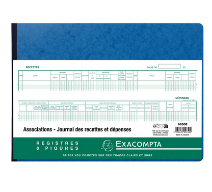 Exacompta Piqûre Comptabilité Associations 25x38 cm – Recettes Dépenses 80 pages - vue 3