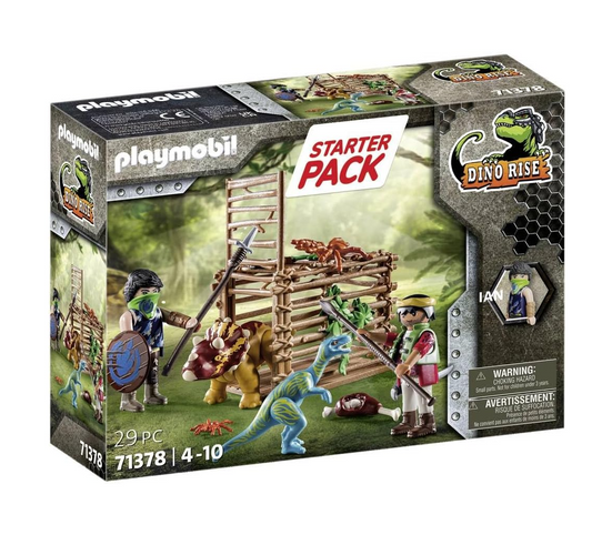 Playmobil 71378 Dino Rise – Triceratops Release Team Starter Pack