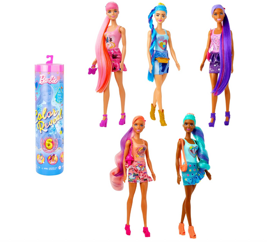 Barbie Color Reveal Totally Denim – Poupée à surprises avec changement de couleur (HJX55)