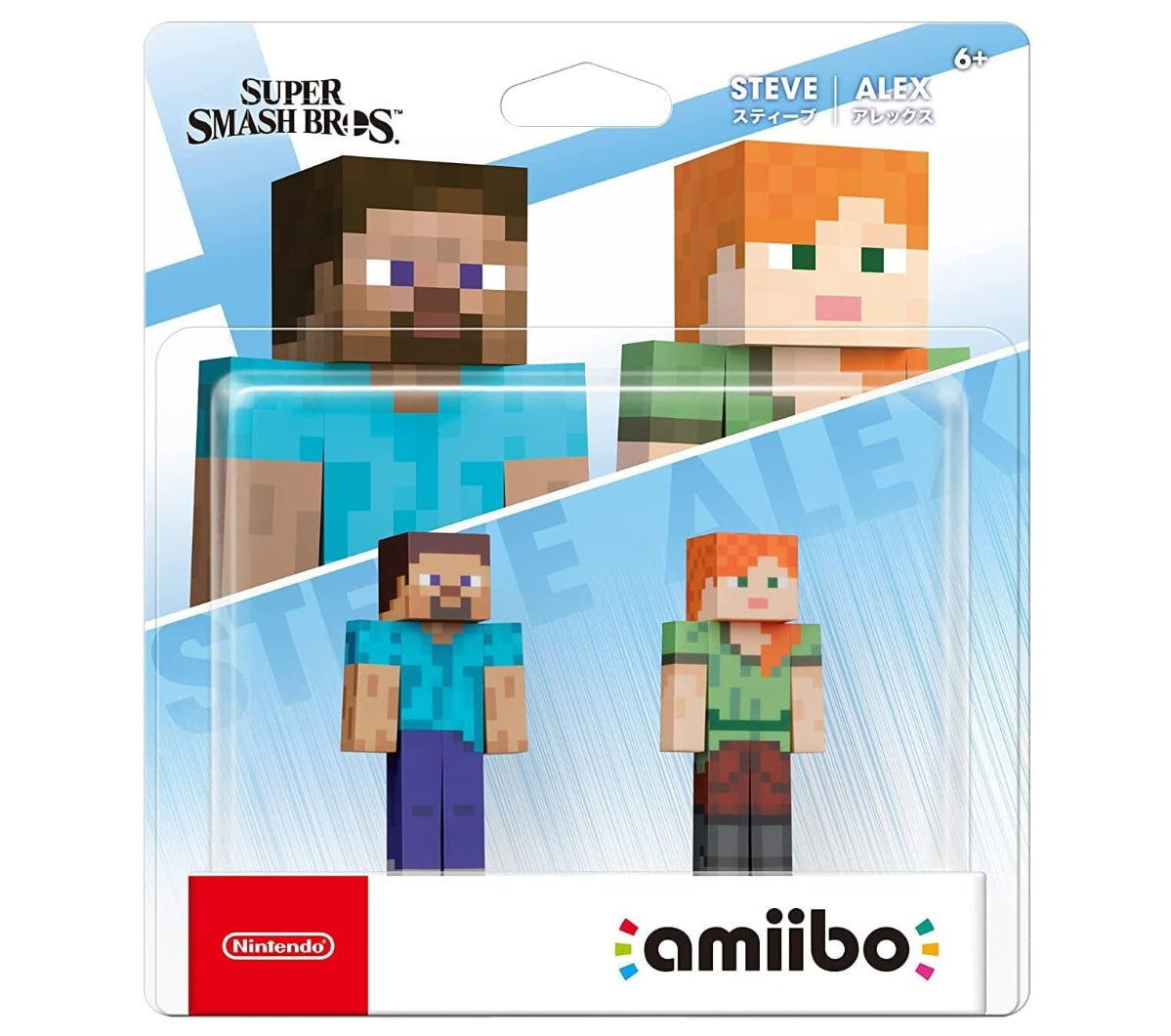 Nintendo Amiibo Steve & Alex – Collection Super Smash Bros. – Figurines officielles