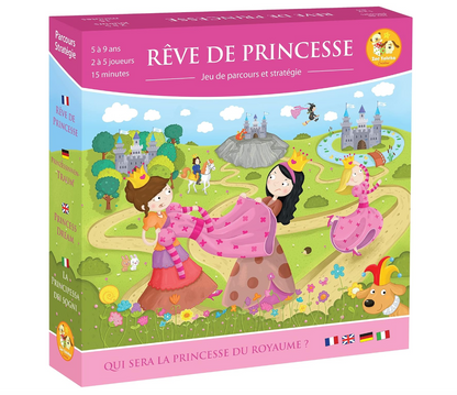 Rêve de Princesse – Jeu de parcours stratégie semi-coopératif dès 5 ans