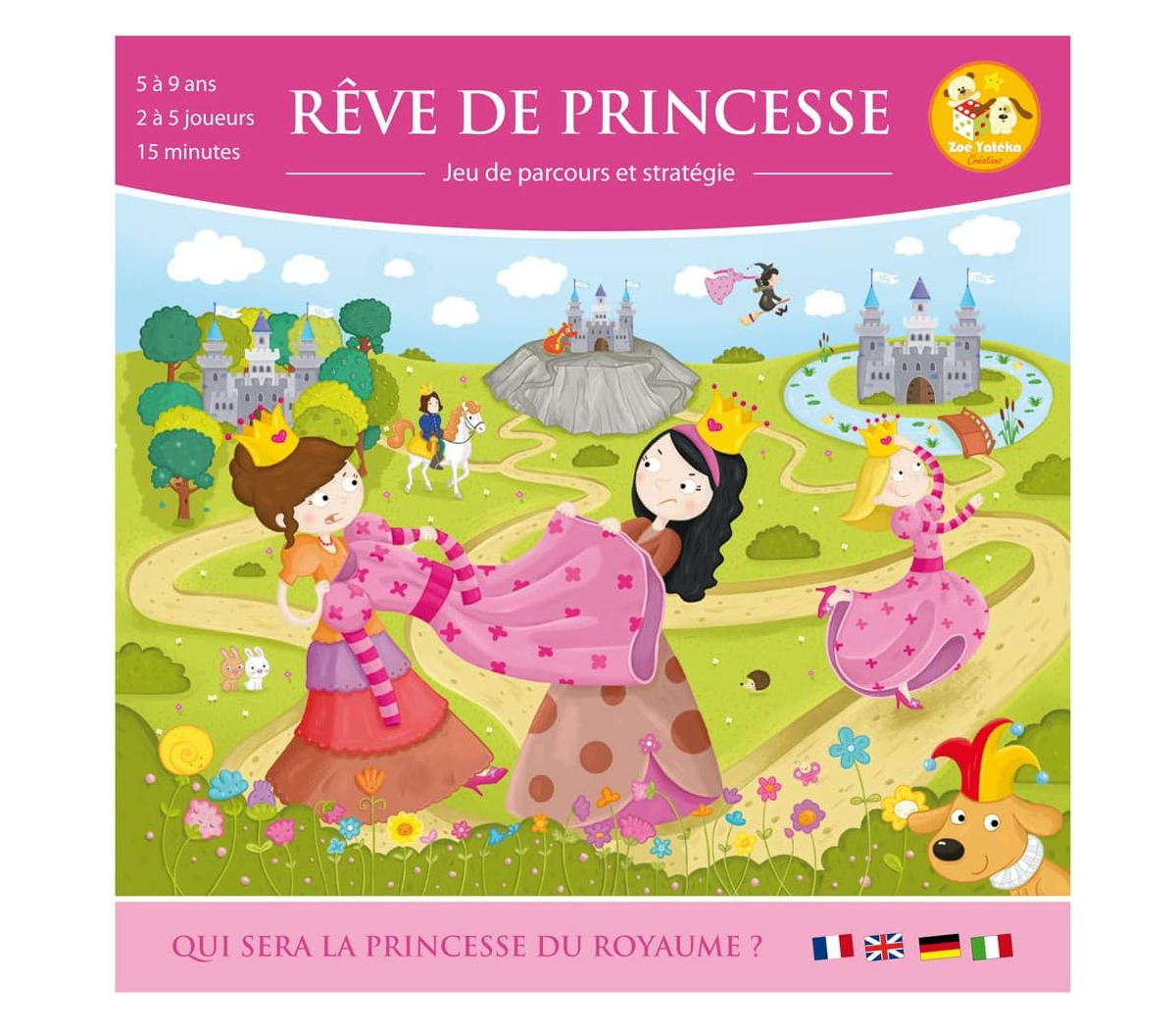 Rêve de Princesse – Jeu de parcours et stratégie semi-coopératif dès 5 ans