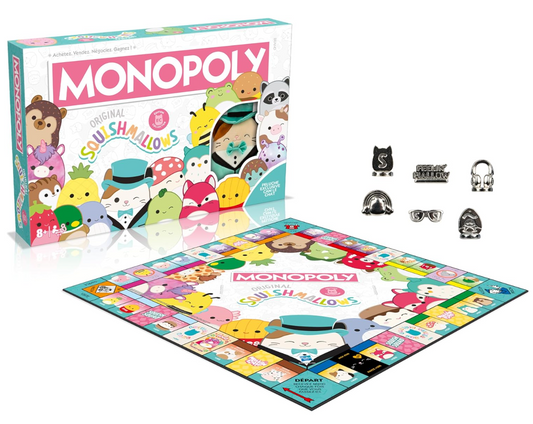 Monopoly Squishmallows – Édition française – Jeu de société familial Winning Moves