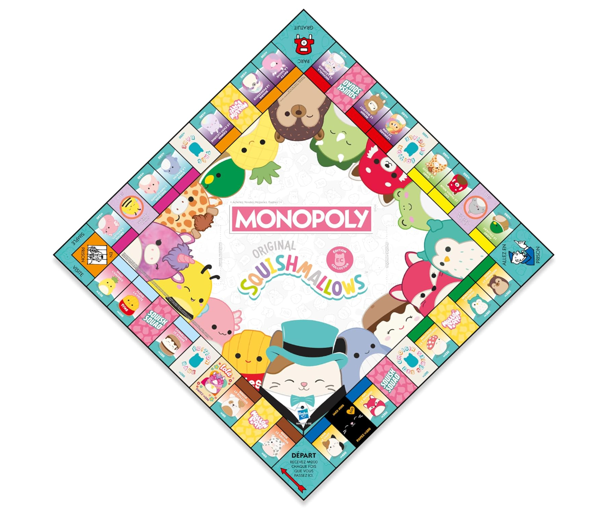 Monopoly Squishmallows – Édition française – Jeu de société familial Winning Moves