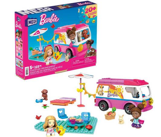 MEGA Barbie – Aventure en Camping-Car de rêve – Jeu de construction 123 pièces dès 5 ans