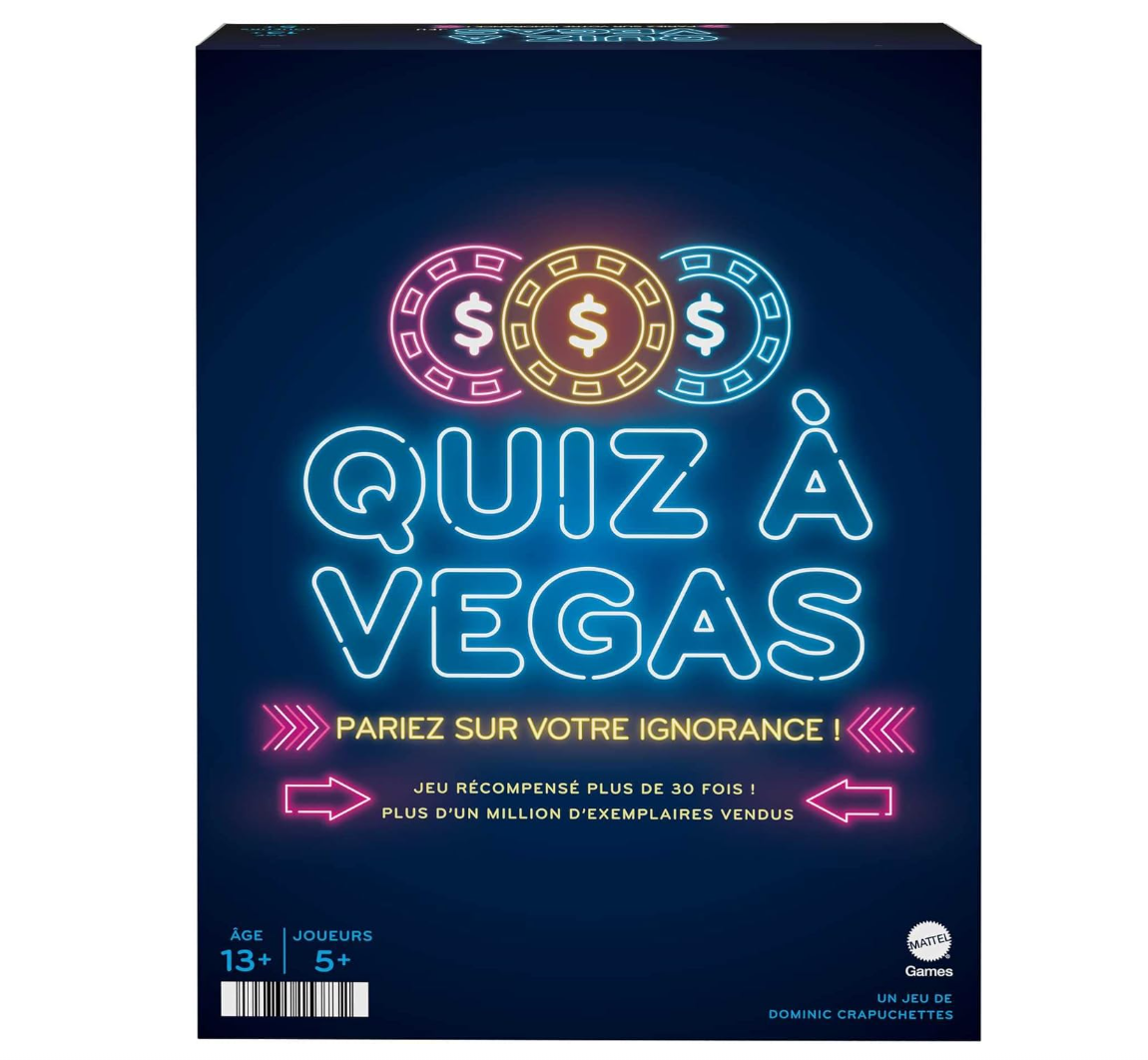 Mattel Games – Quiz à Vegas – Jeu de culture générale et de pari – Version française dès 13 ans