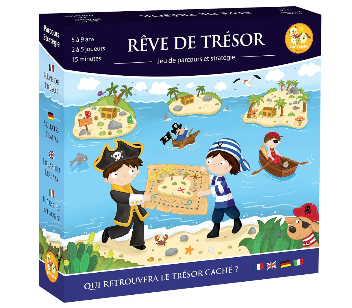 Zoé Yatéka – Rêve de Trésor – Jeu de parcours et stratégie semi-coopératif dès 5 ans