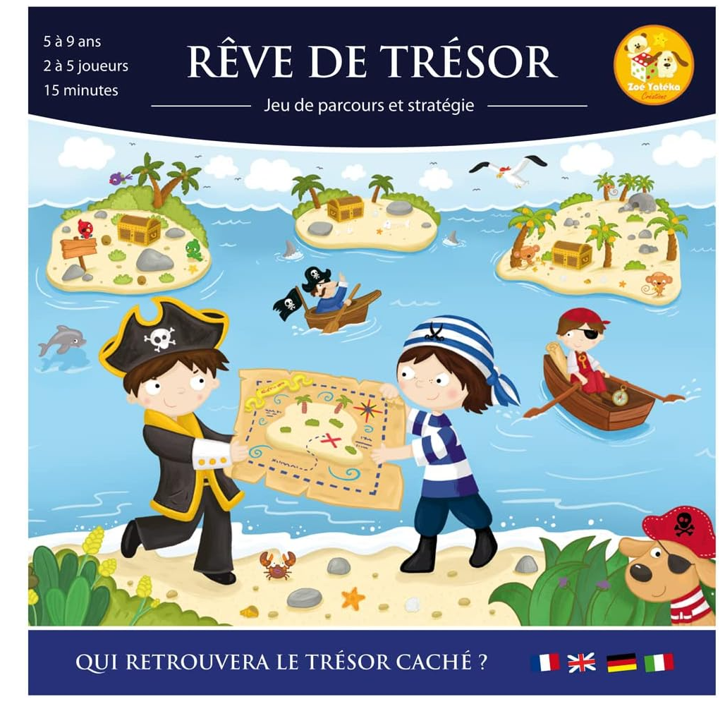 Zoé Yatéka – Rêve de Trésor – Jeu de parcours et stratégie semi-coopératif dès 5 ans