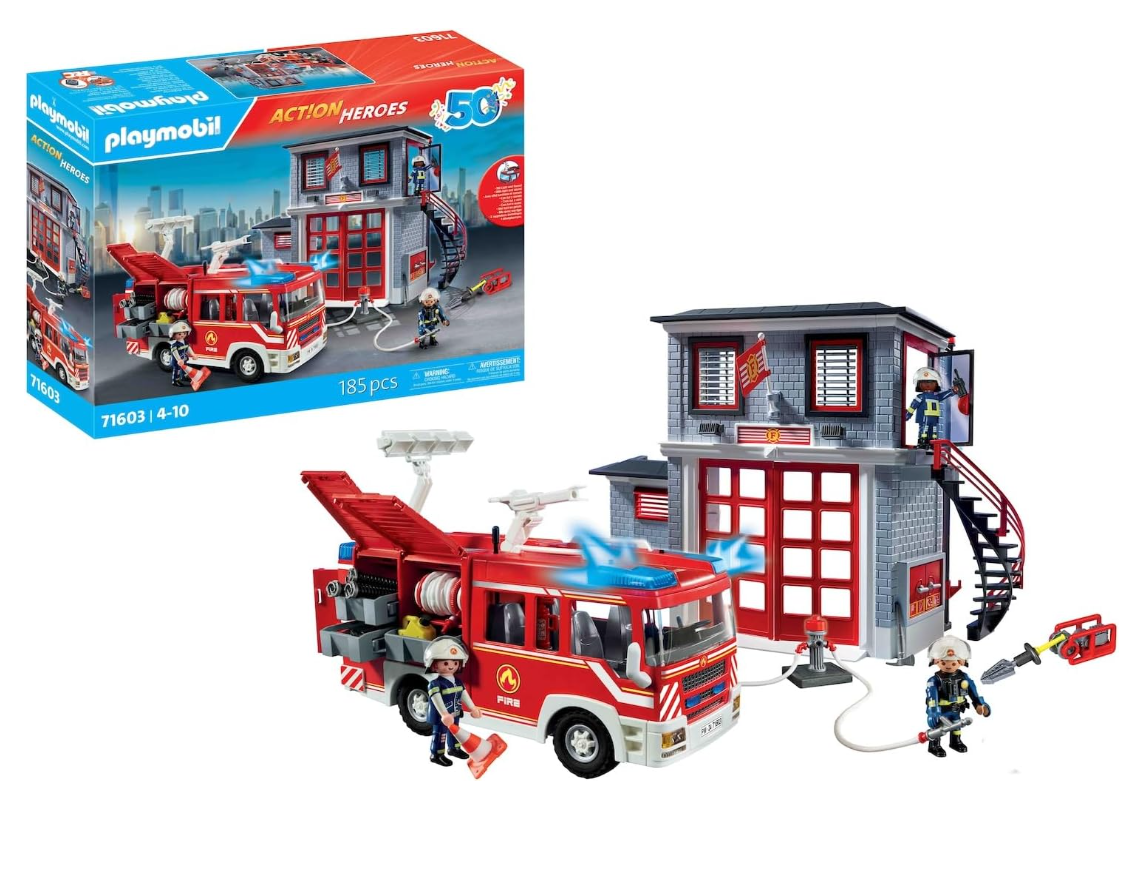 Playmobil 71603 – Mégaset de Pompiers Action Heroes – Brigade d’intervention complète dès 4 ans