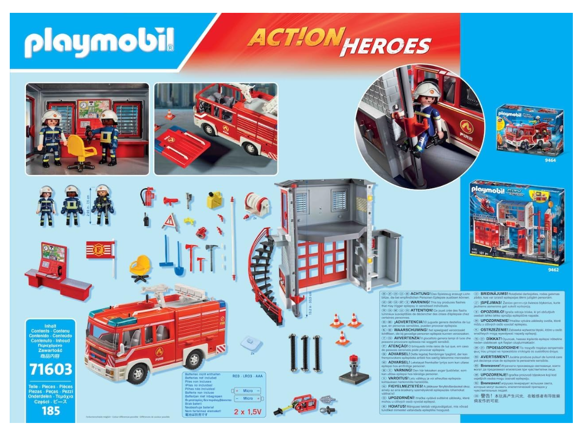 Playmobil 71603 – Mégaset de Pompiers Action Heroes – Brigade d’intervention complète dès 4 ans