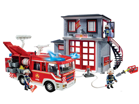 Playmobil 71603 – Mégaset de Pompiers Action Heroes – Brigade d’intervention complète dès 4 ans