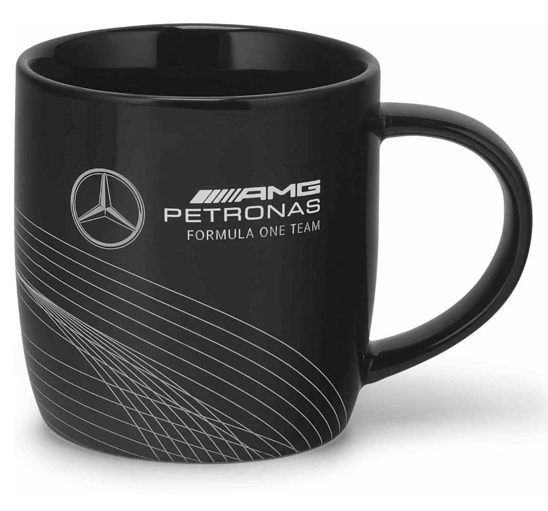 Mercedes AMG Petronas – Tasse F1 noire avec logo officiel – 350 ml