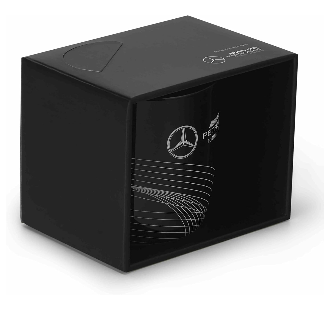 Mercedes AMG Petronas – Tasse F1 noire avec logo officiel – 350 ml