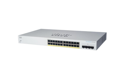 Cisco Business CBS220-24FP-4X – Commutateur intelligent 24 ports Gigabit PoE+ avec 4 ports SFP+ 10G – Garantie 3 ans