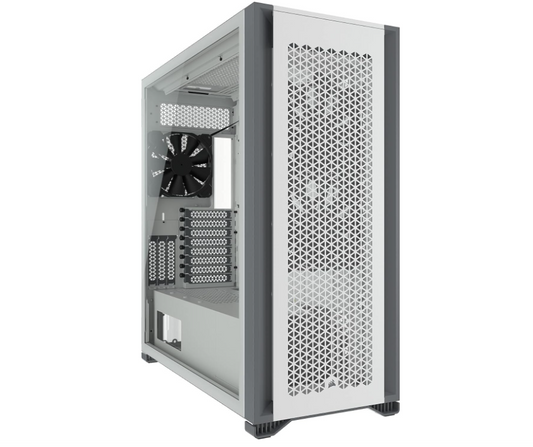 Corsair 7000D Airflow – Boîtier PC ATX grande tour blanc à flux d’air élevé – 3 ventilateurs 140 mm inclus