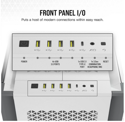 Corsair 7000D Airflow – Boîtier PC ATX grande tour blanc flux d'air - vue 3