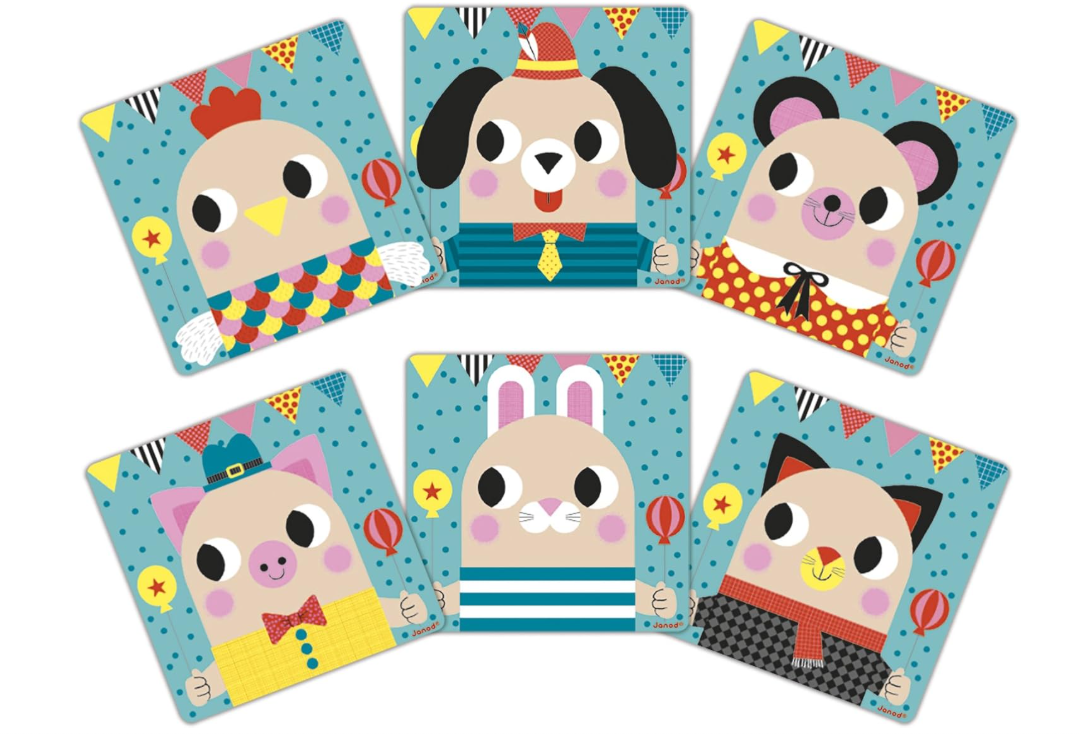 Janod – Jeu éducatif magnétique géant 30 pièces en bois – Développe la motricité fine – Dès 2 ans