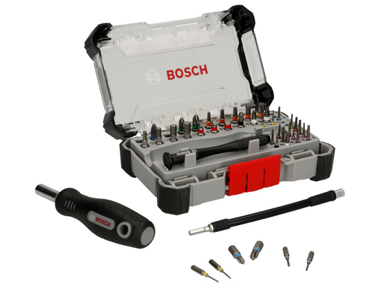 Bosch – Lot de 43 embouts de tournevis de précision avec rallonge flexible et support magnétique