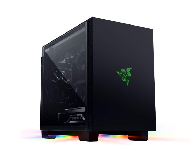 Razer Tomahawk Mini-ITX – Boîtier PC compact avec éclairage Razer Chroma RGB et panneaux latéraux battants