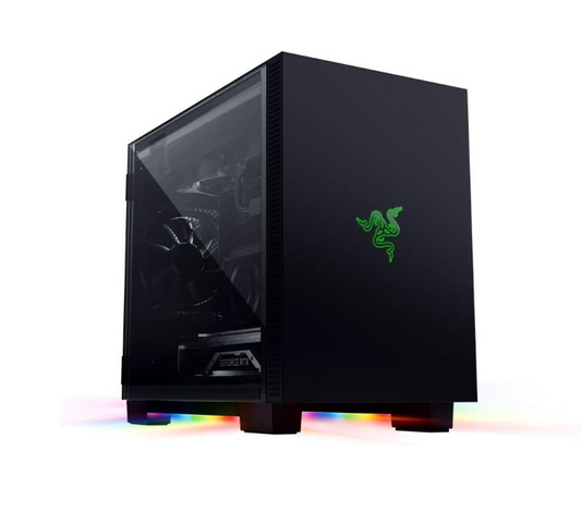 Razer Tomahawk Mini-ITX – Boîtier PC compact avec éclairage Razer Chroma RGB et panneaux latéraux battants