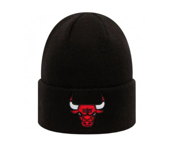 New Era Chicago Bulls Cuff Hat – Bonnet officiel NBA noir et rouge – Référence 12156075
