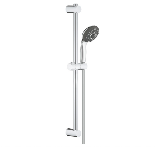 GROHE Vitalio Start 100 – Ensemble de douche 3 jets avec barre 600 mm et flexible 1750 mm – Finition chromée