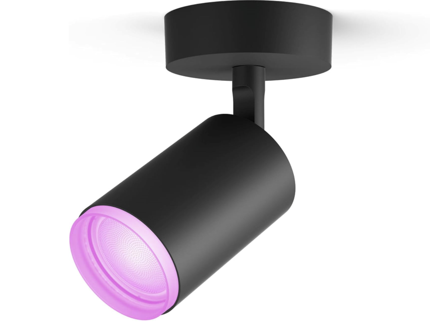 Philips Hue White & Color Ambiance Fugato – Spot connecté 1 flg. noir – 16 millions de couleurs, 350 lm, compatible Alexa