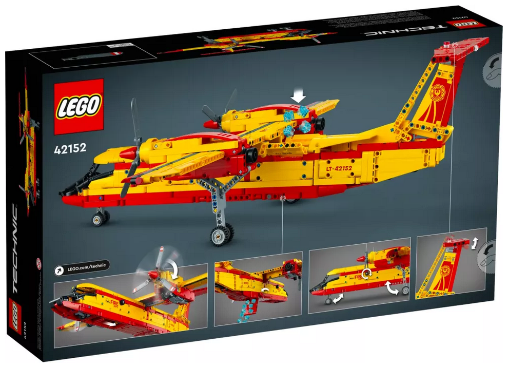LEGO Technic 42152 – Avion de Lutte Contre l’Incendie – Maquette de pompier à construire dès 10 ans