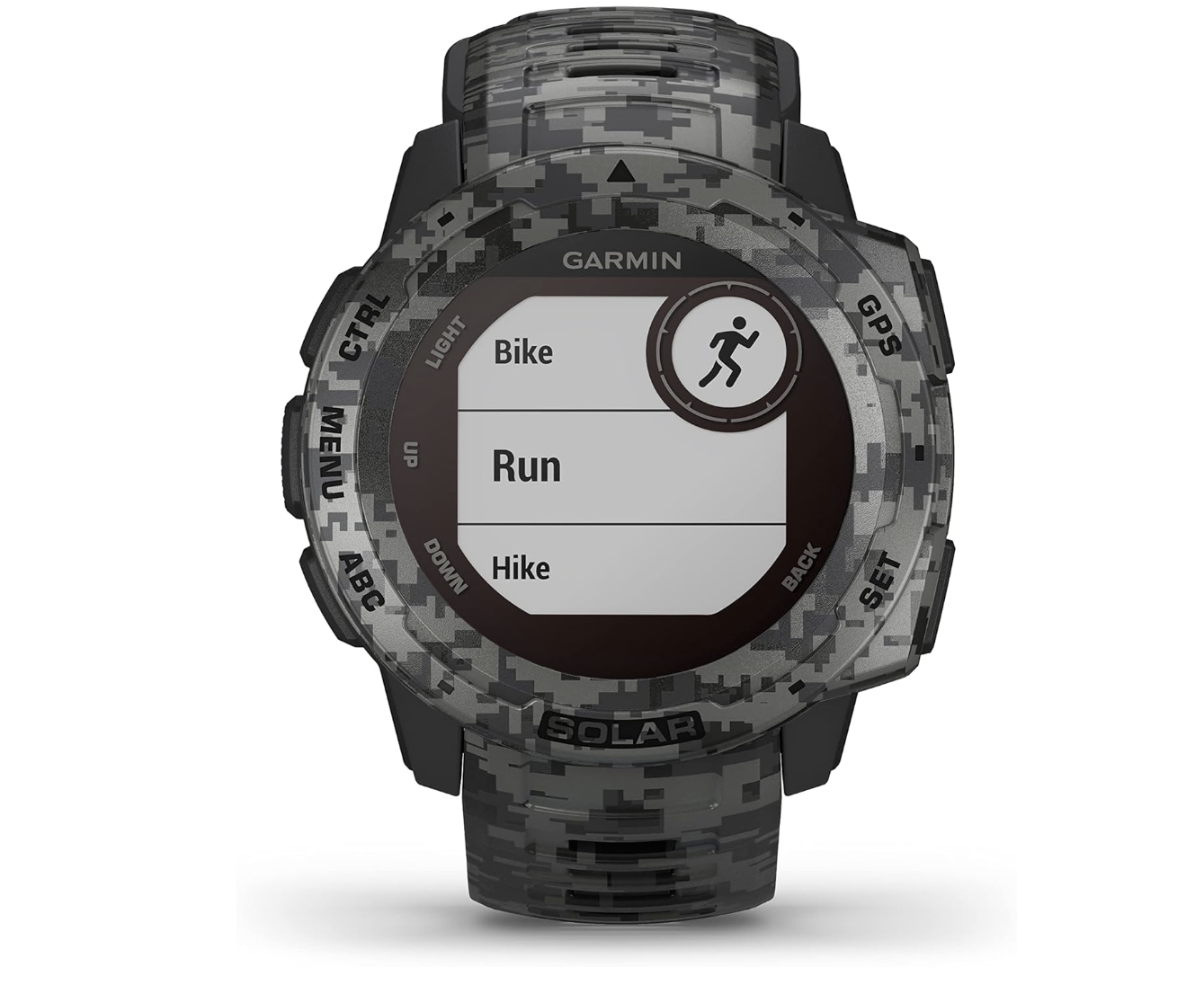 Garmin Instinct Solar Camo Edition – Montre GPS robuste à énergie solaire – Noir