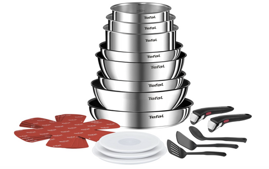 Tefal Ingenio Emotion L897SK04 – Batterie de cuisine 20 pièces avec poignées amovibles – Induction & antiadhésif
