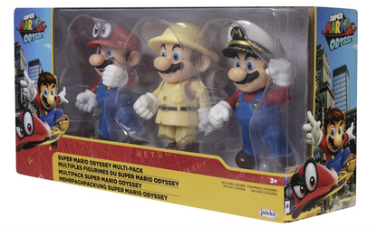 Nintendo Super Mario Odyssey – Pack 3 figurines Mario 10 cm Jakks Pacific - vue 2