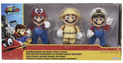Nintendo Super Mario Odyssey – Pack 3 figurines Mario 10 cm Jakks Pacific - vue 4