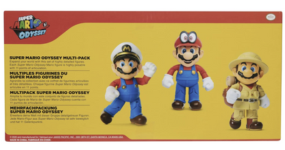 Nintendo Super Mario Odyssey – Pack 3 figurines Mario 10 cm Jakks Pacific - vue 5