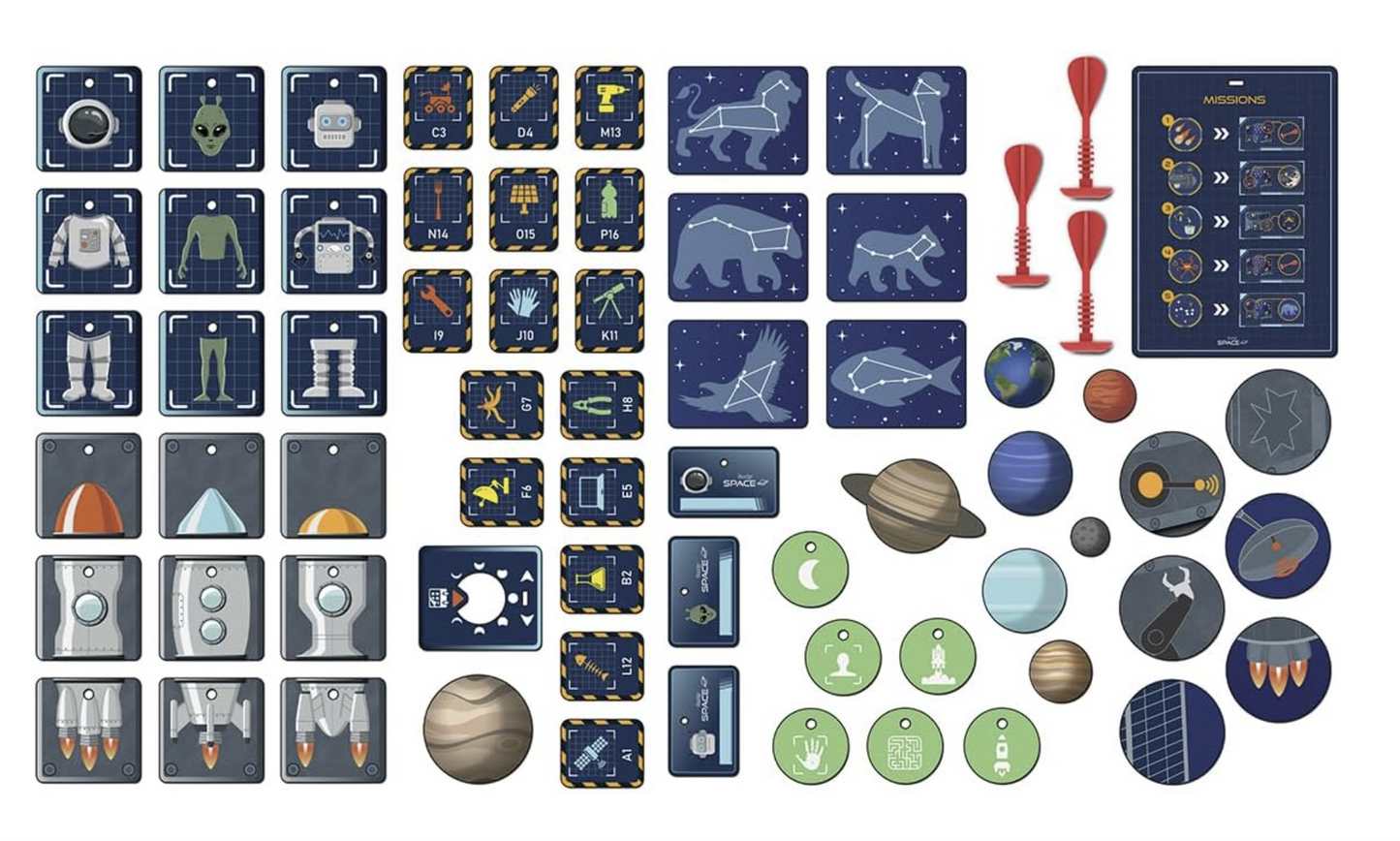 Smoby Space Center – Jeu de découverte de l’espace avec 15 activités et 60 accessoires – Dès 5 ans – Fabrication française