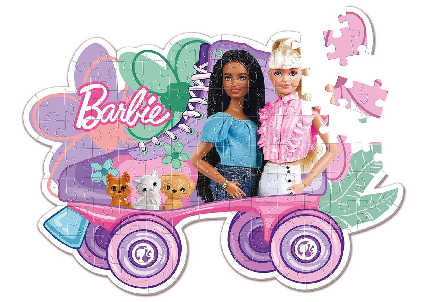 Clementoni 27164 – Puzzle Barbie SuperColor Shaped – 104 pièces