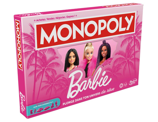 Monopoly Barbie Édition – Jeu de société familial et coloré dès 8 ans