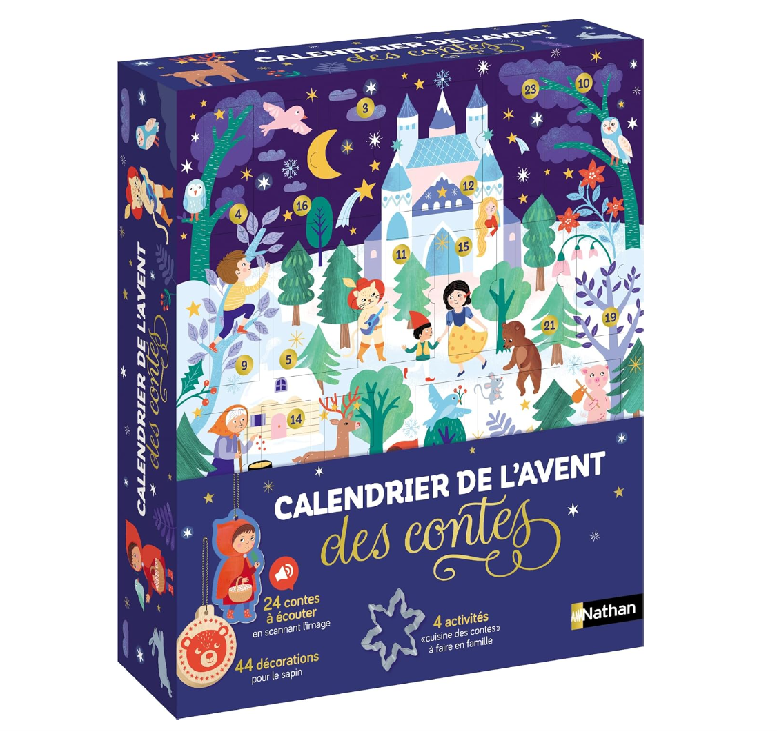 NATHAN Calendrier de l’Avent des Contes – Activités et histoires à partager en famille – Dès 3 ans