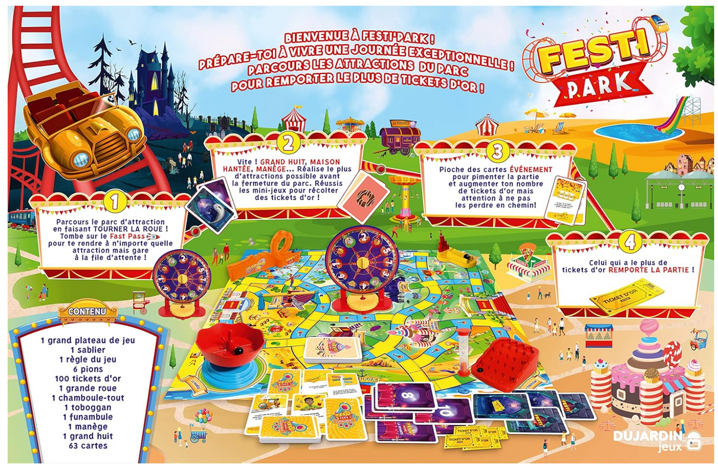 Dujardin – Festipark – Jeu de société familial et amusant dès 7 ans