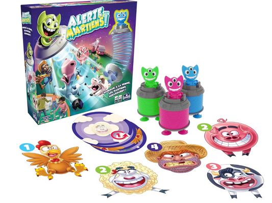 Alerte aux Martiens – Jeu de société interactif pour enfants dès 6 ans – Rapidité & agilité