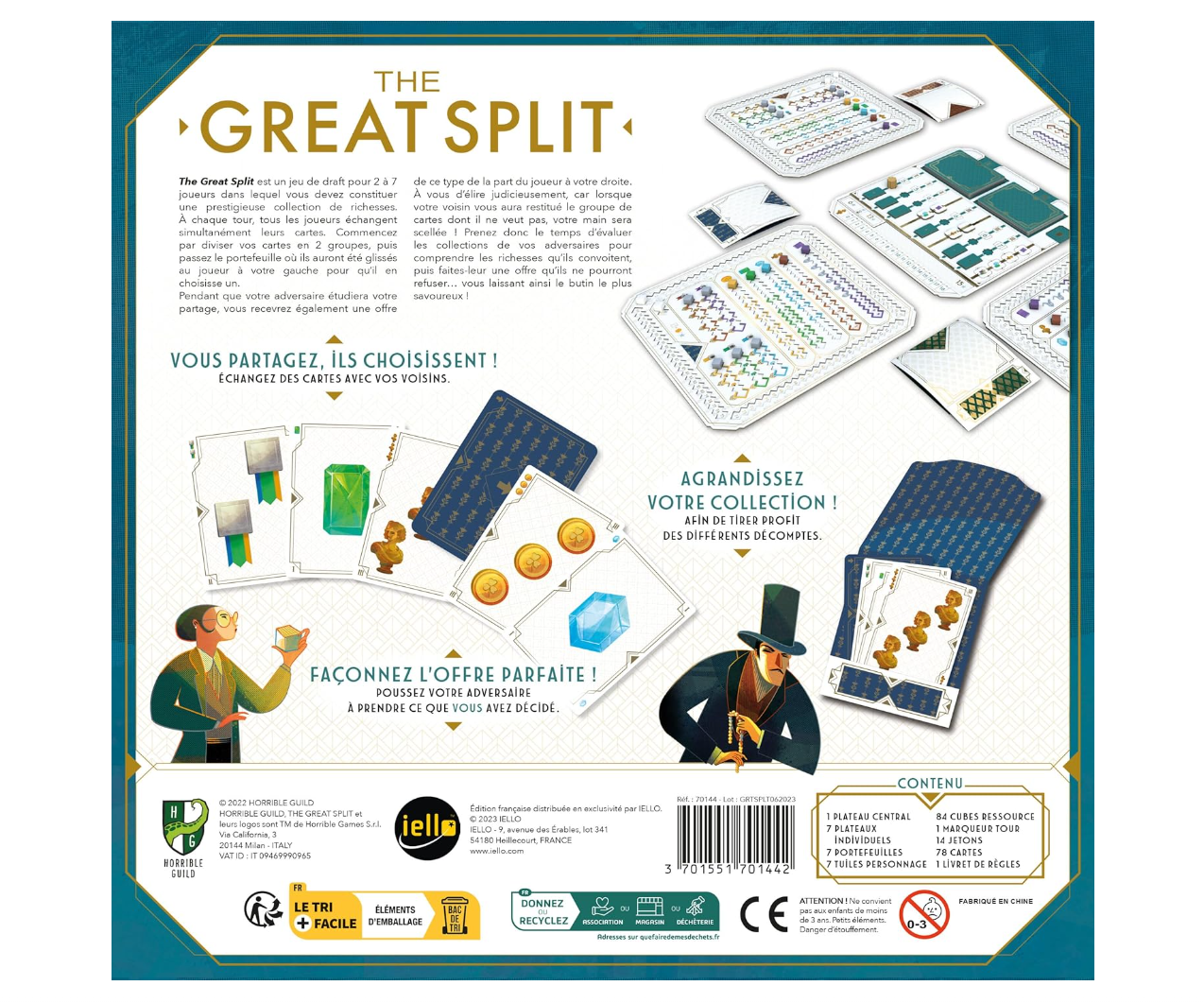 The Great Split – Jeu de société stratégique et élégant pour 2 à 7 joueurs